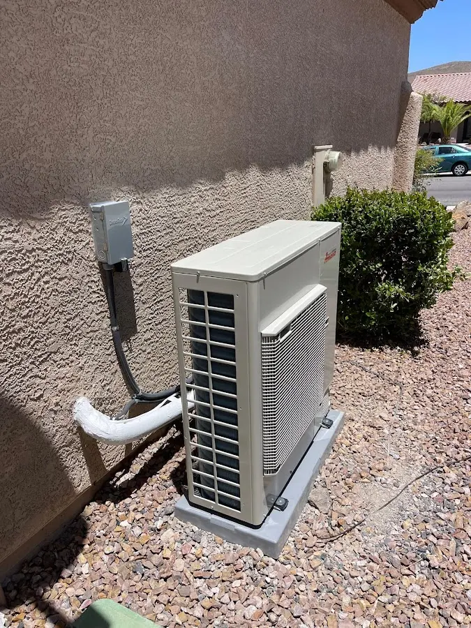 Residential air conditioning condenser unit in Brandon
